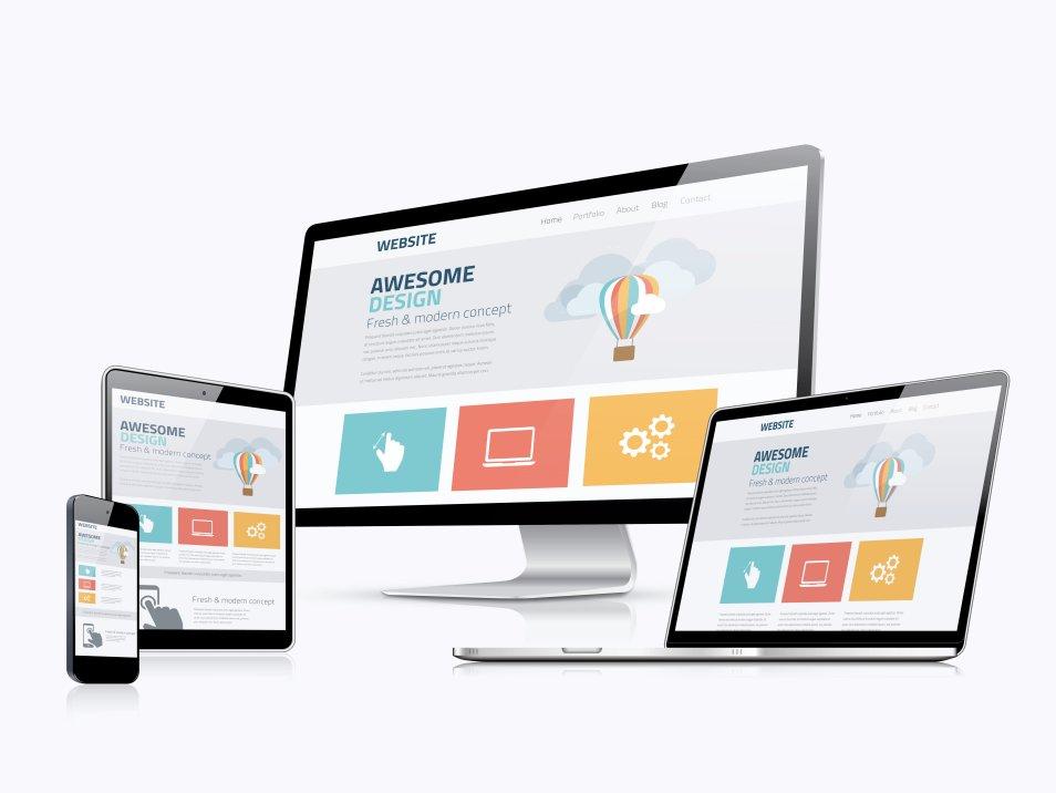 Side-displays-flat-colors-responsive-web-design